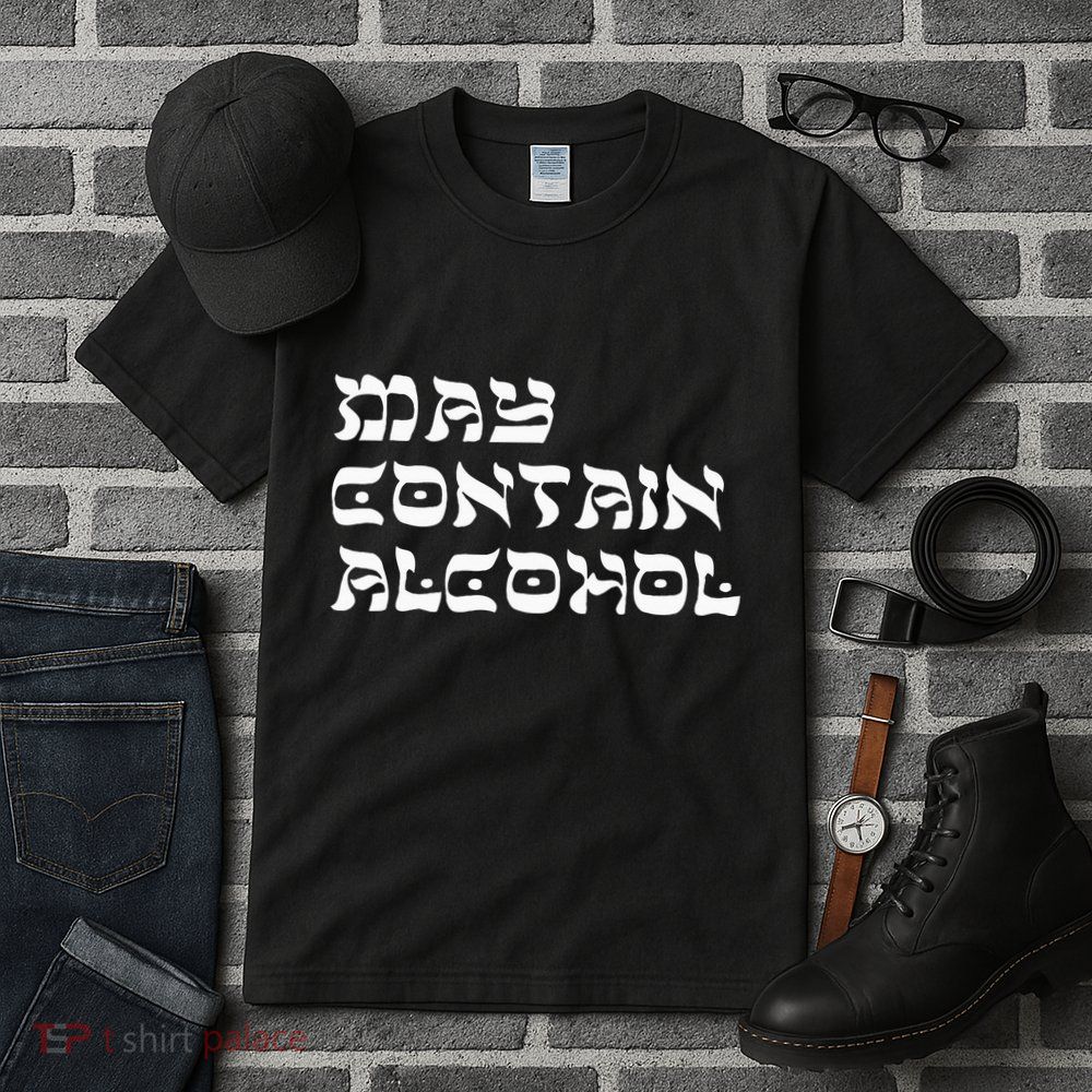 May Contain Alcohol Funny Warning Happy Purim Costume Party Tall T-Shirt