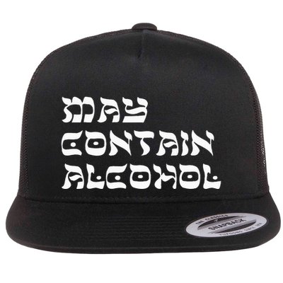 May Contain Alcohol Funny Warning Happy Purim Costume Party Flatbill Hat
