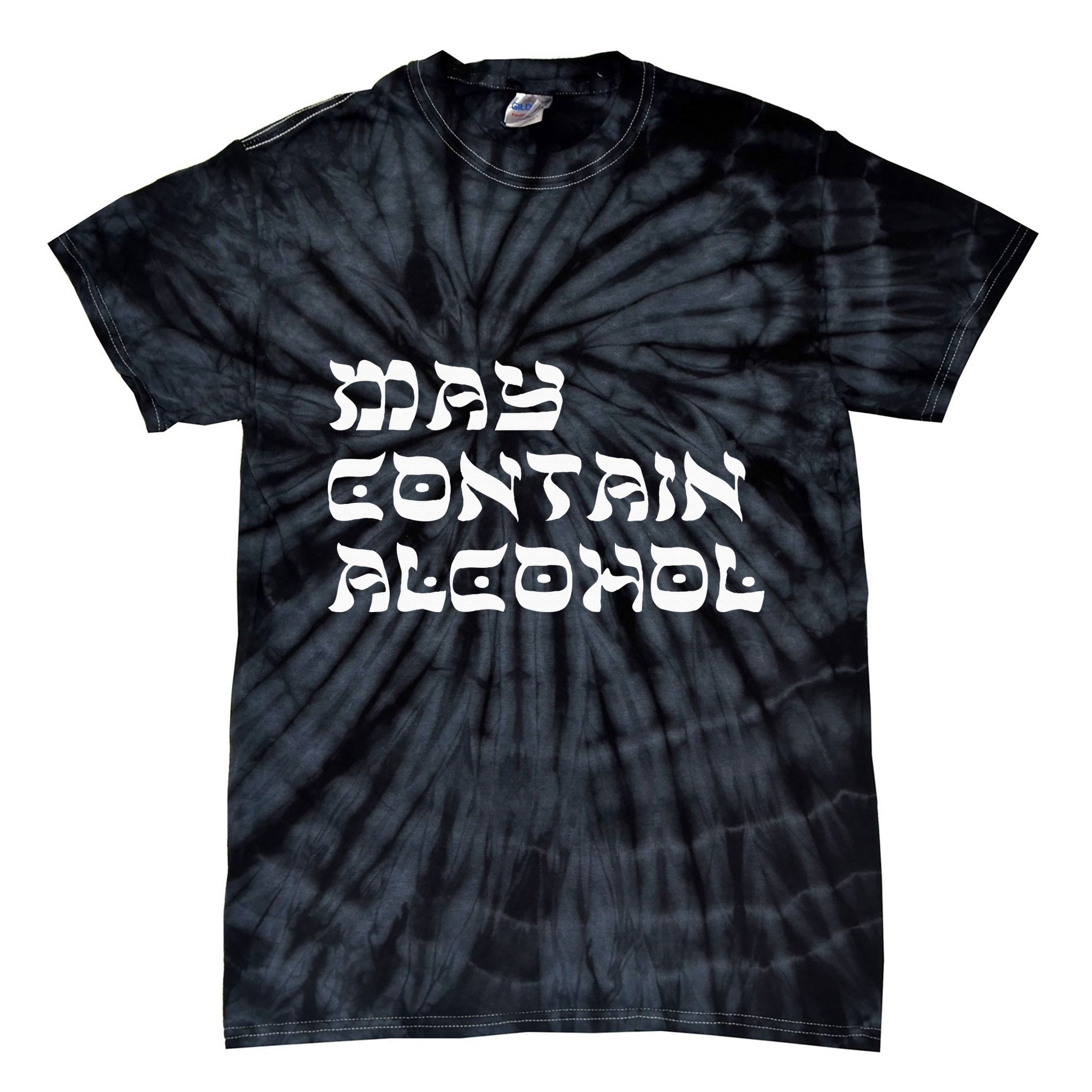 May Contain Alcohol Funny Warning Happy Purim Costume Party Tie-Dye T-Shirt