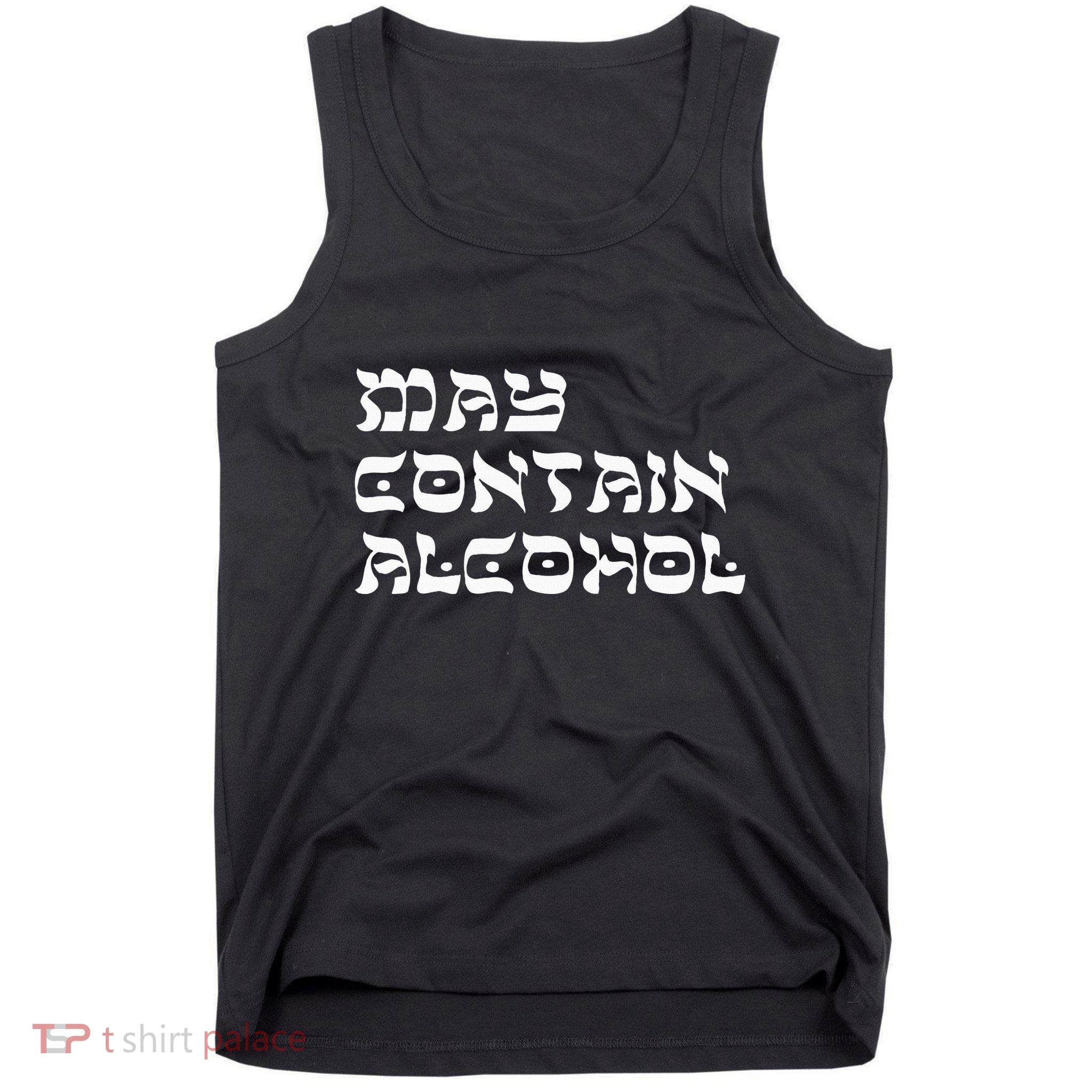 May Contain Alcohol Funny Warning Happy Purim Costume Party Tank Top