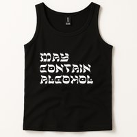 May Contain Alcohol Funny Warning Happy Purim Costume Party Tank Top
