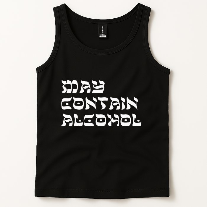 May Contain Alcohol Funny Warning Happy Purim Costume Party Tank Top