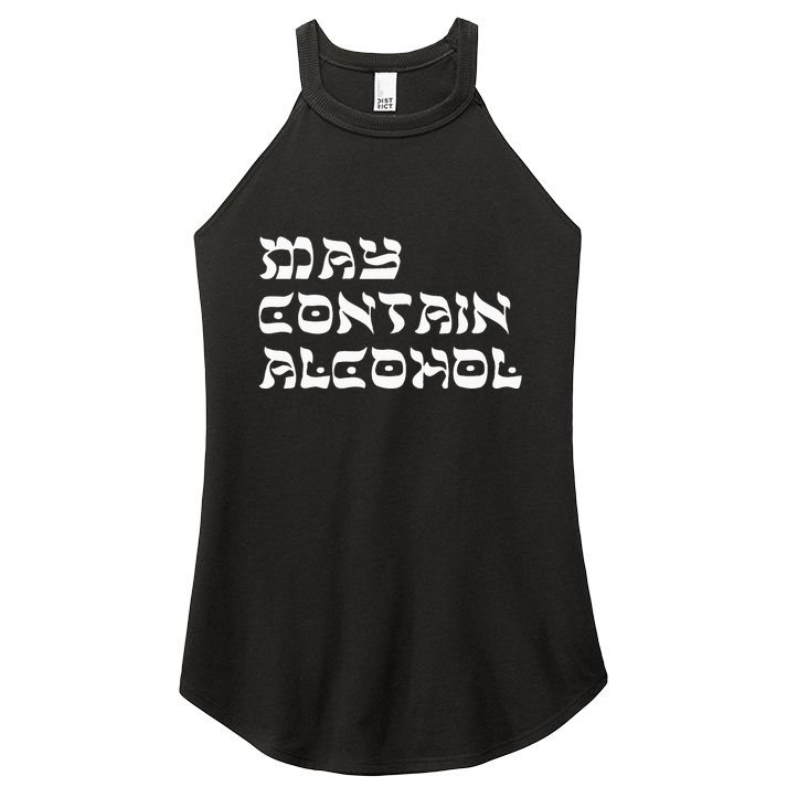 May Contain Alcohol Funny Warning Happy Purim Costume Party Women's Perfect Tri Rocker Tank
