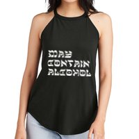 May Contain Alcohol Funny Warning Happy Purim Costume Party Women's Perfect Tri Rocker Tank