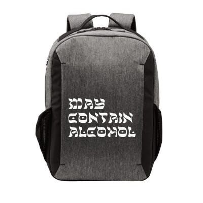 May Contain Alcohol Funny Warning Happy Purim Costume Party Vector Backpack