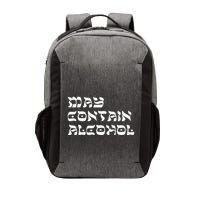 May Contain Alcohol Funny Warning Happy Purim Costume Party Vector Backpack