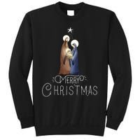 Merry Christmas Advent Nativity Scene North Star Sweatshirt