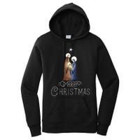 Merry Christmas Advent Nativity Scene North Star Women's Pullover Hoodie