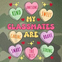 My Classmates Are Valentines Day Candy Positive Hearts Legacy Tie Dye Trucker Hat