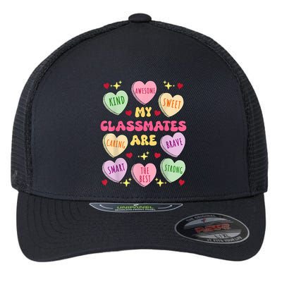My Classmates Are Valentines Day Candy Positive Hearts Flexfit Unipanel Trucker Cap