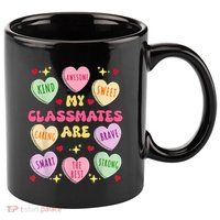 My Classmates Are Valentines Day Candy Positive Hearts 11oz C Handle Ceramic Mug