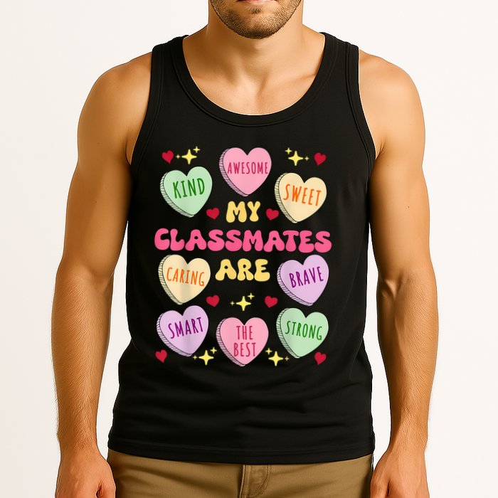 My Classmates Are Valentines Day Candy Positive Hearts Tank Top