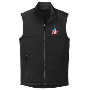 Merry Christmas American Flag Christmas Tree Collective Smooth Fleece Vest