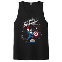 Marvel Captain America Red White & Awesome 4th of July PosiCharge Competitor Tank