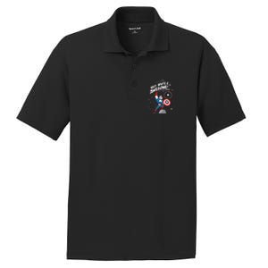 Marvel Captain America Red White & Awesome 4th of July PosiCharge RacerMesh Polo