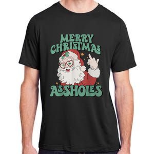 Merry Christmas Assholes Funny Santa Adult ChromaSoft Performance T-Shirt