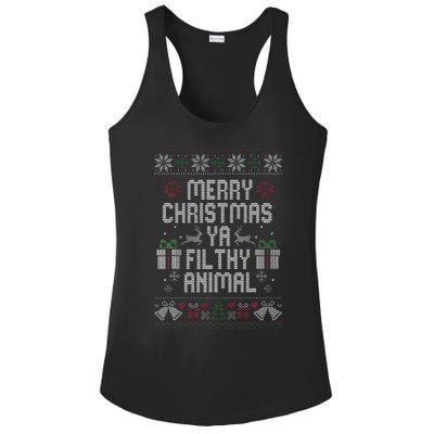 Merry Christmas Animal Filthy Ya Xmas Ladies PosiCharge Competitor Racerback Tank