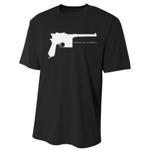 Mauser C96 Automatic Ww1 German Pistol Gun Performance Sprint T-Shirt