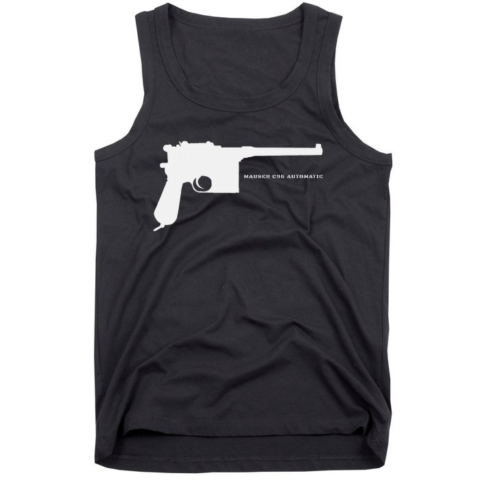 Mauser C96 Automatic Ww1 German Pistol Gun Tank Top