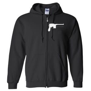 Mauser C96 Automatic Ww1 German Pistol Gun Full Zip Hoodie