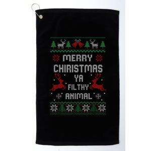 Merry Christmas Animal Filthy Ya Xmas Pajama Platinum Collection Golf Towel