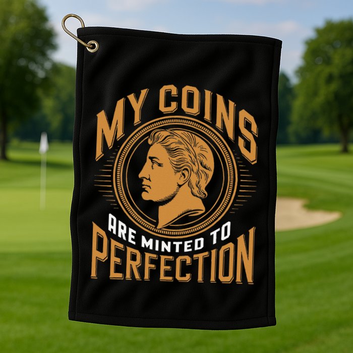 My Coins Are Minted To Perfection Collectible Golf Towel