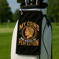 My Coins Are Minted To Perfection Collectible Golf Towel