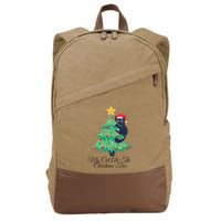 My Cat Ate The Christmas Tree Hilarious Holiday Apparel Cotton Canvas Backpack