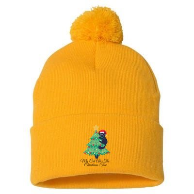 My Cat Ate The Christmas Tree Hilarious Holiday Apparel Pom Pom 12in Knit Beanie