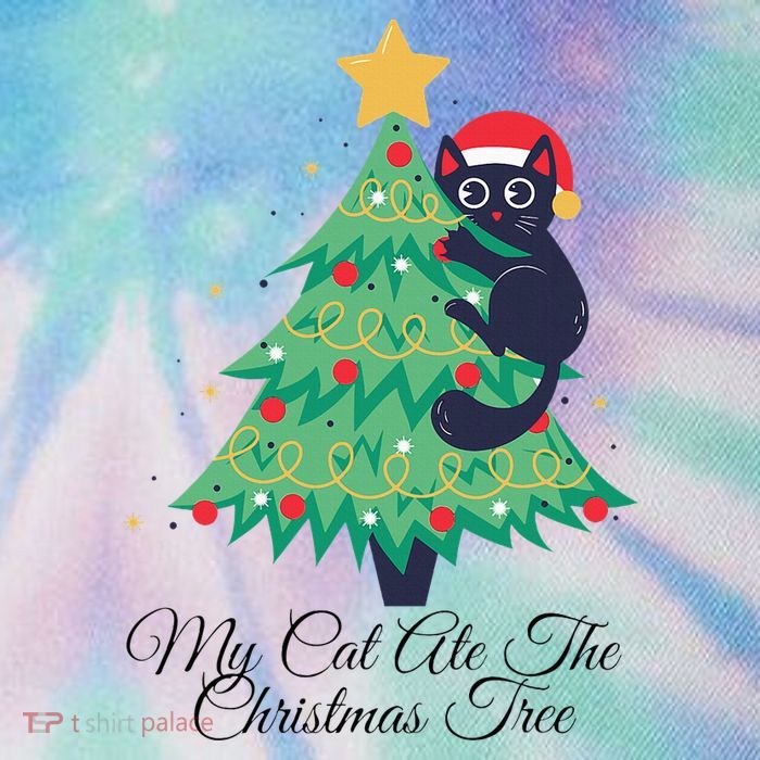 My Cat Ate The Christmas Tree Hilarious Holiday Apparel Legacy Tie Dye Trucker Hat