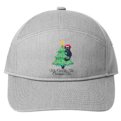 My Cat Ate The Christmas Tree Hilarious Holiday Apparel 7-Panel Snapback Hat