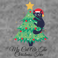 My Cat Ate The Christmas Tree Hilarious Holiday Apparel 7-Panel Snapback Hat