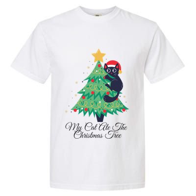 My Cat Ate The Christmas Tree Hilarious Holiday Apparel Garment-Dyed Heavyweight T-Shirt