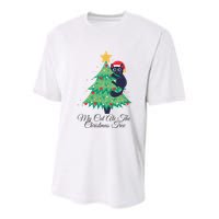 My Cat Ate The Christmas Tree Hilarious Holiday Apparel Youth Performance Sprint T-Shirt
