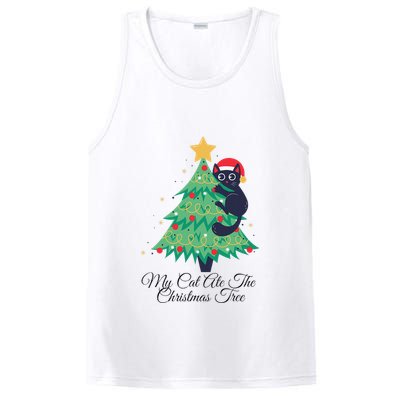 My Cat Ate The Christmas Tree Hilarious Holiday Apparel PosiCharge Competitor Tank