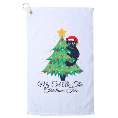 My Cat Ate The Christmas Tree Hilarious Holiday Apparel Golf Towel
