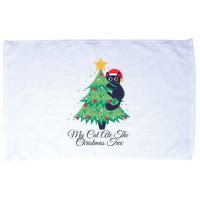 My Cat Ate The Christmas Tree Hilarious Holiday Apparel Microfiber Hand Towel