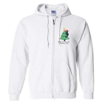 My Cat Ate The Christmas Tree Hilarious Holiday Apparel Full Zip Hoodie