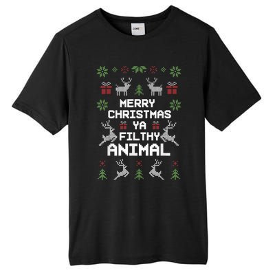 Merry Christmas Animal Filthy Ya Tall Fusion ChromaSoft Performance T-Shirt