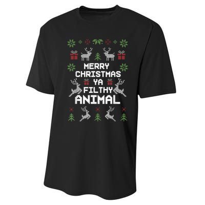 Merry Christmas Animal Filthy Ya Performance Sprint T-Shirt