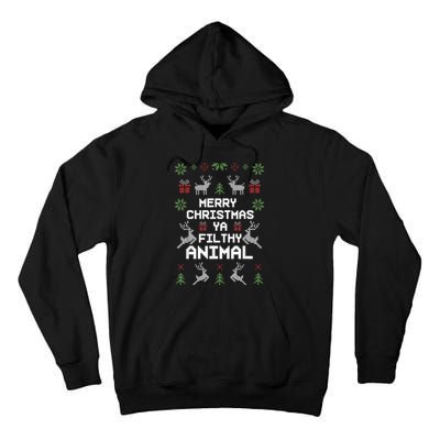 Merry Christmas Animal Filthy Ya Tall Hoodie