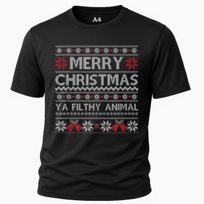 Merry Christmas Animal Filthy Ya Xmas Ugly Christmas Cooling Performance Crew T-Shirt