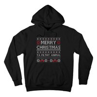 Merry Christmas Animal Filthy Ya Xmas Ugly Christmas Hoodie