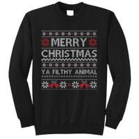 Merry Christmas Animal Filthy Ya Xmas Ugly Christmas Sweatshirt