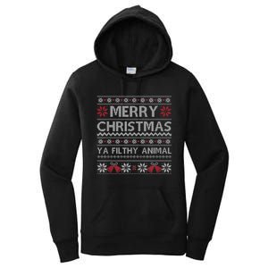 Merry Christmas Animal Filthy Ya Xmas Ugly Christmas Women's Pullover Hoodie