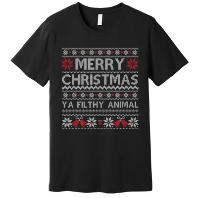 Merry Christmas Animal Filthy Ya Xmas Ugly Christmas Premium T-Shirt