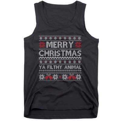 Merry Christmas Animal Filthy Ya Xmas Ugly Christmas Tank Top