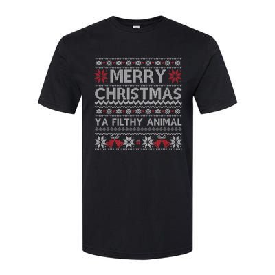 Merry Christmas Animal Filthy Ya Xmas Ugly Christmas Softstyle CVC T-Shirt