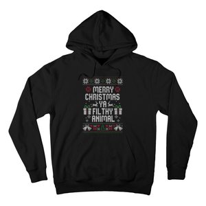 Merry Christmas Animal Filthy Ya Xmas Pajama Hoodie