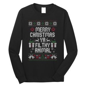 Merry Christmas Animal Filthy Ya Xmas Pajama Long Sleeve Shirt